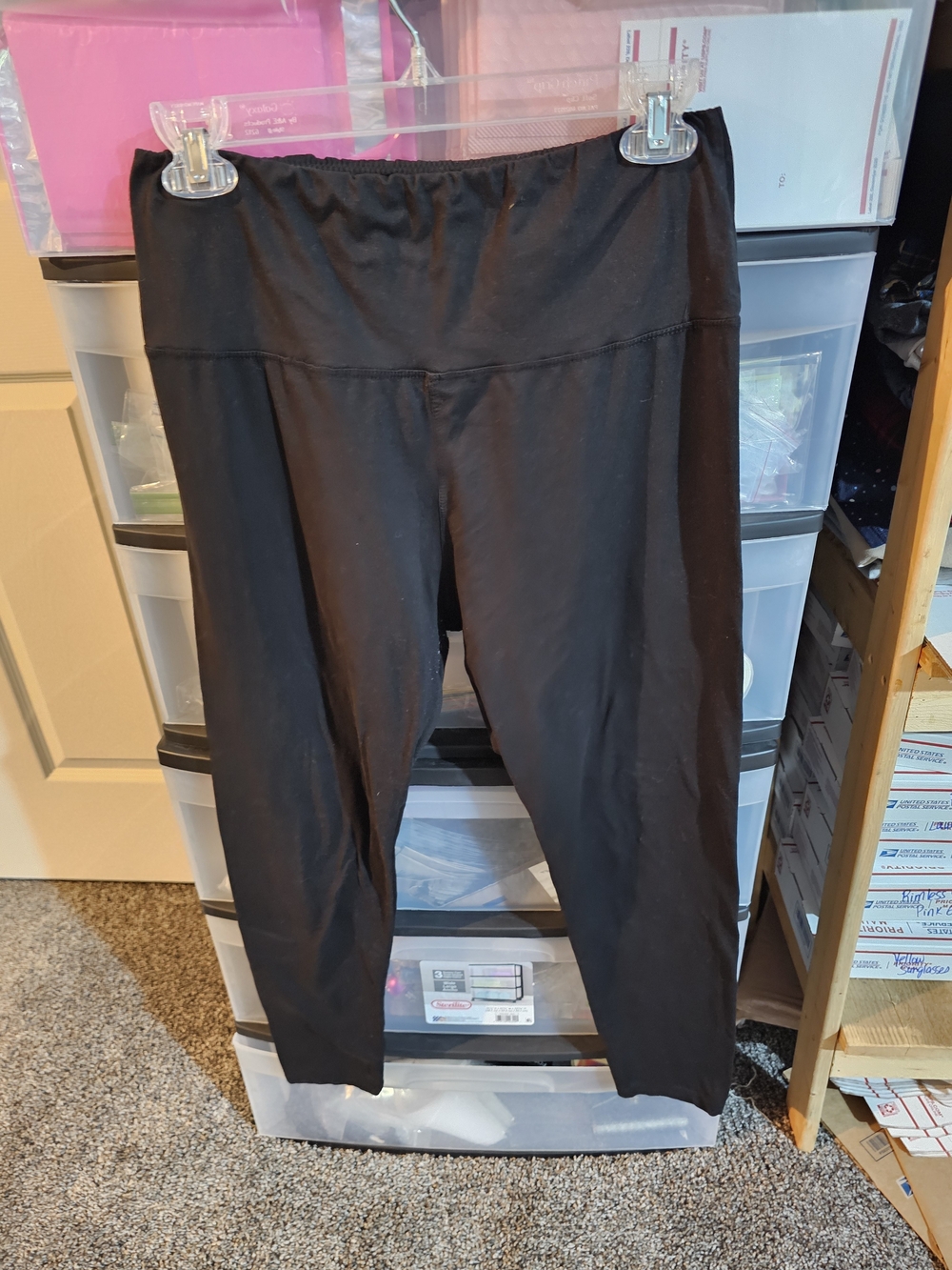 Plus Size Black Stretch Leggings